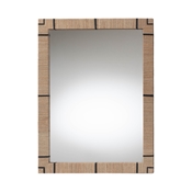 bali & pari Mirai Bohemian Woven Grasscloth Rectangle Accent Mirror